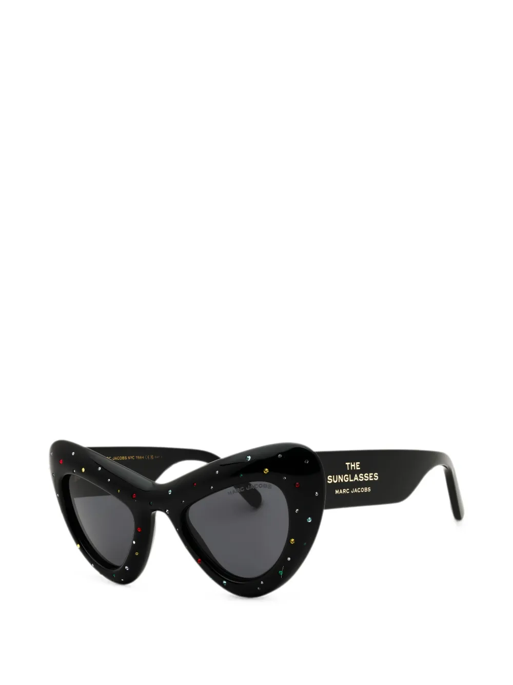 Marc Jacobs Eyewear Zonnebril met cat-eye montuur en kristallen Zwart