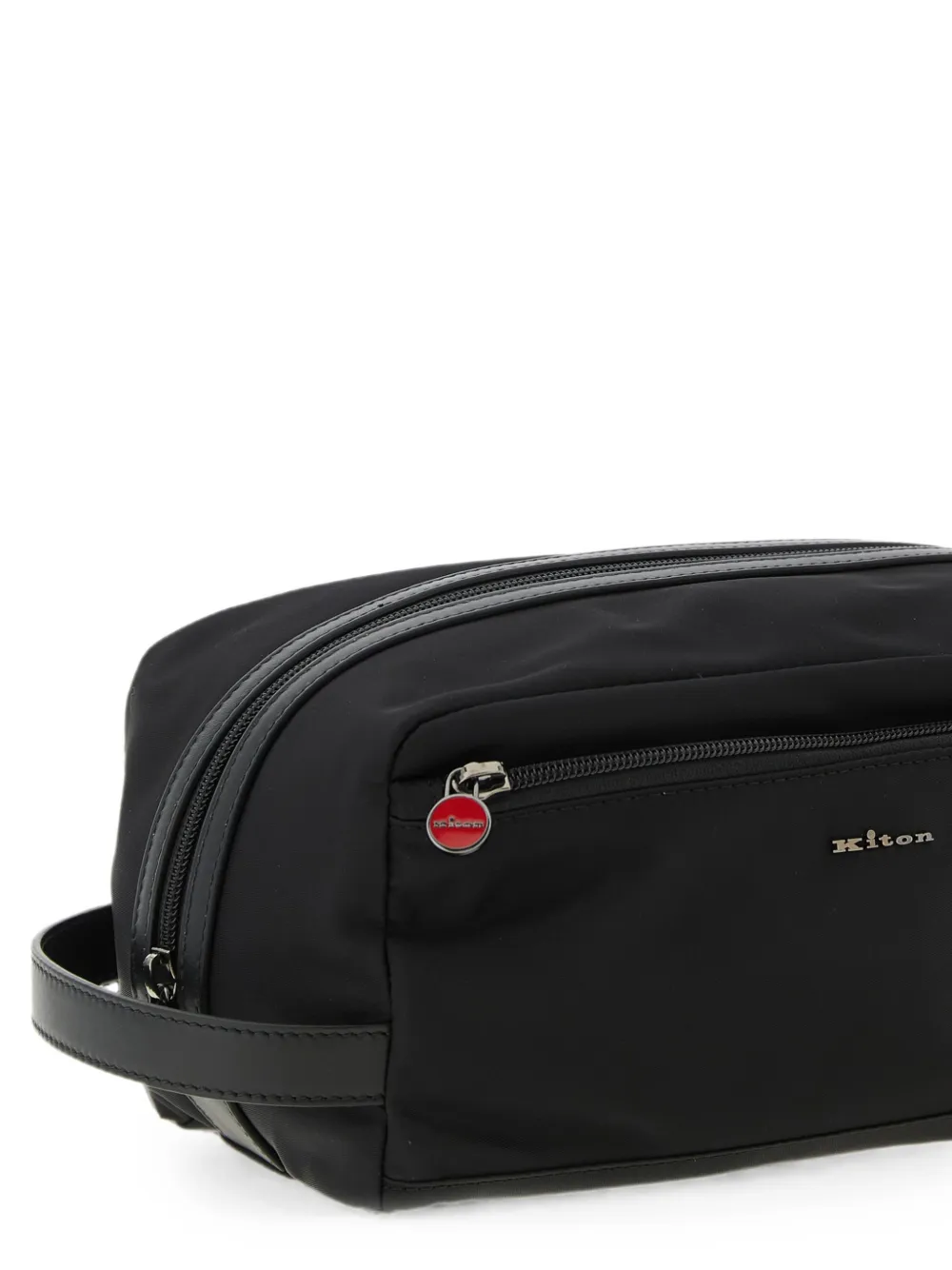 Kiton Toilettas met logoplakkaat Zwart