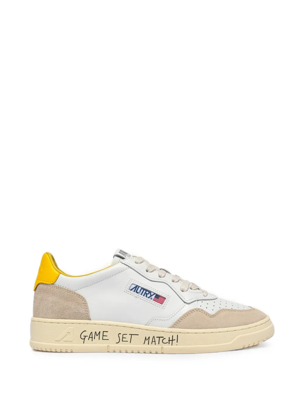 Autry Medalist Low sneakers van wit leer en suède