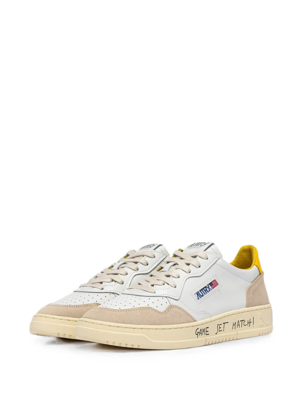 Autry Medalist Low sneakers van wit leer en suède