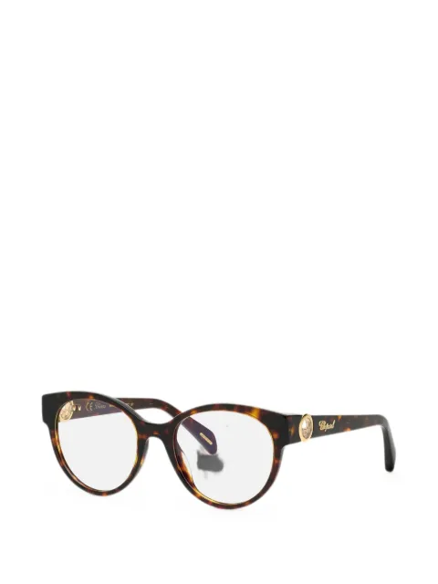 Chopard tortoiseshell-effect oval-frame glasses