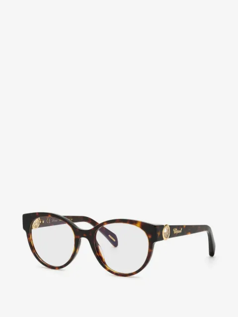Chopard tortoiseshell-effect oval-frame glasses
