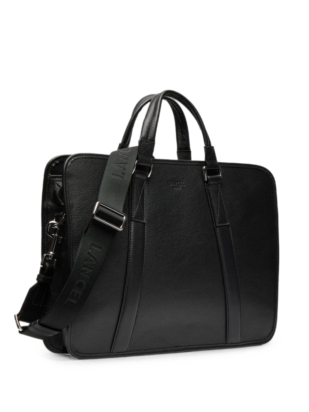 Lancel grained-leather laptop bag - Nero
