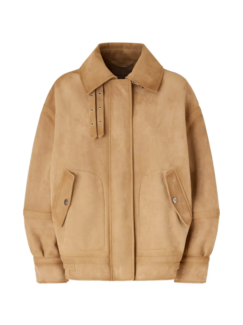 Ermanno Scervino buckle-detail leather jacket Beige