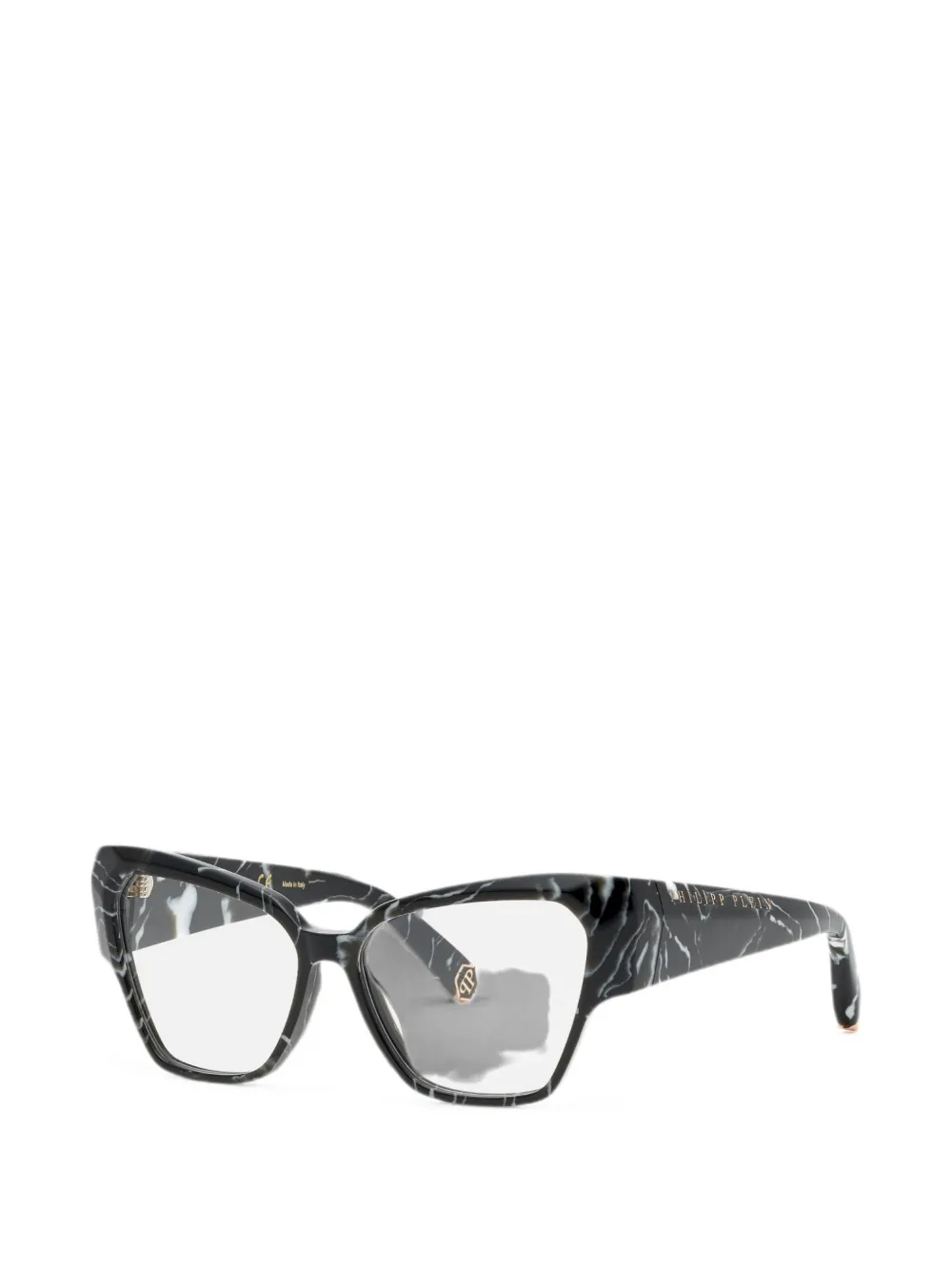 Philipp Plein marble-effect cat-eye glasses - Nero