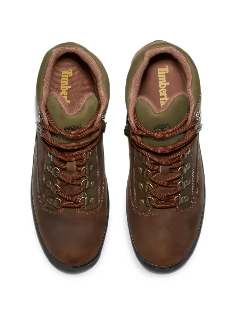 Timberland Euro Hiker logo-detail leather boots Bruin