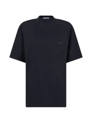 Miu Miu logo-intarsia T-shirt | Blue | FARFETCH