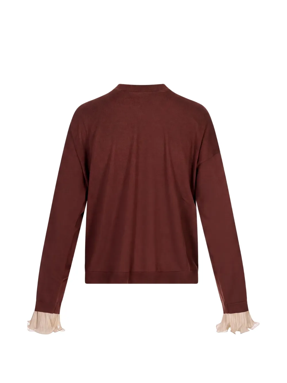 Fabiana Filippi long-sleeve ruffle-cuff sweater Bruin