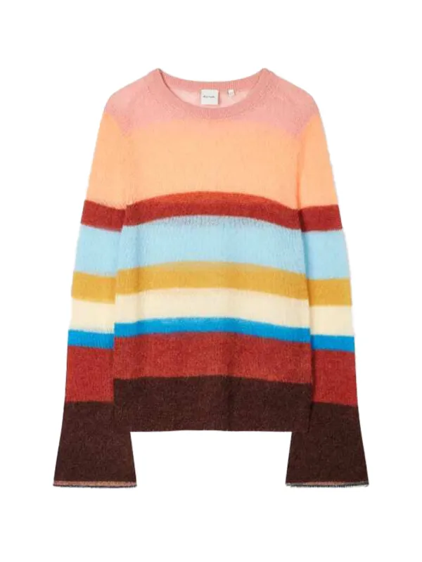 Paul Smith Alpaca-wool Blend 'signature Stripe' Sweater in Brown