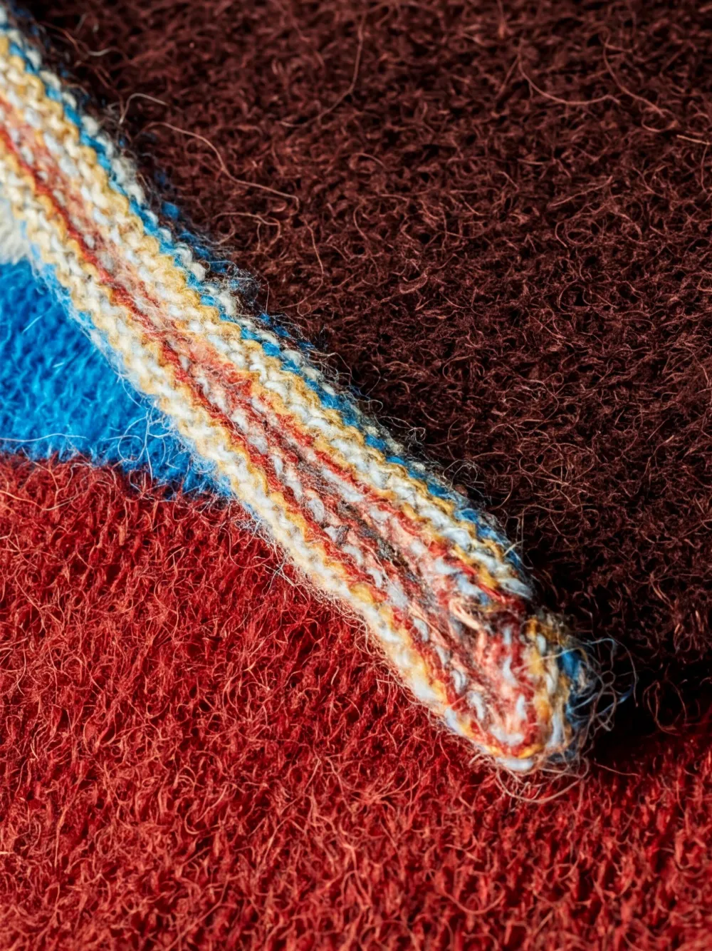Paul Smith Trui van alpacawolblend met kenmerkende streep Bruin