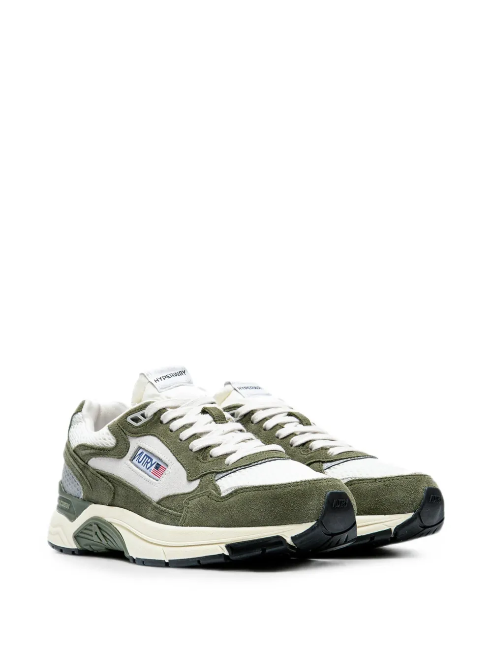 Autry Hyperway panelled suede sneakers Groen