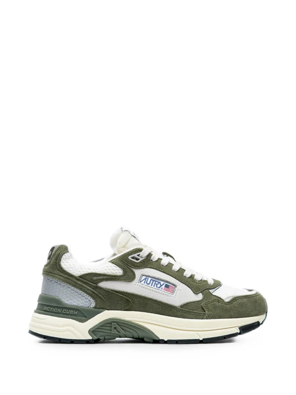 Autry Hyperway panelled suede sneakers Groen