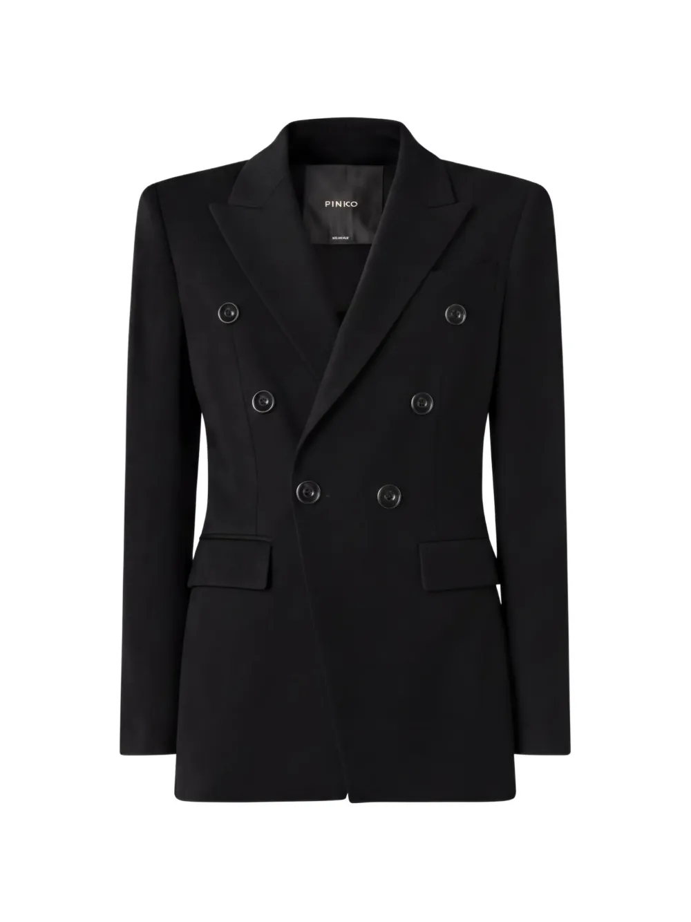 PINKO double-breasted peak-lapel blazer - Schwarz