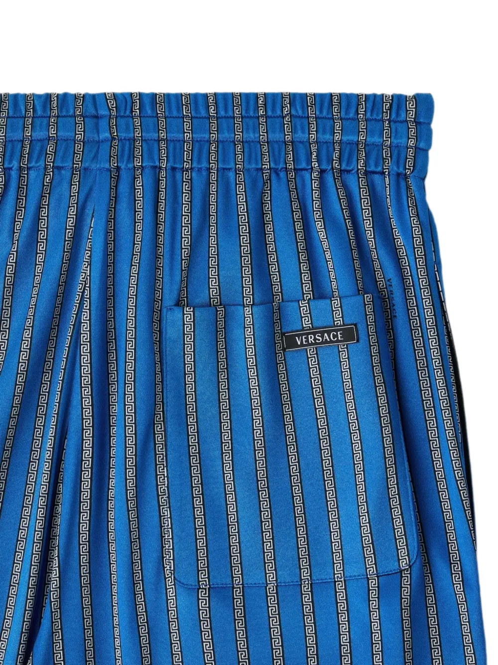 Versace Viscose-jersey broek met print Blauw