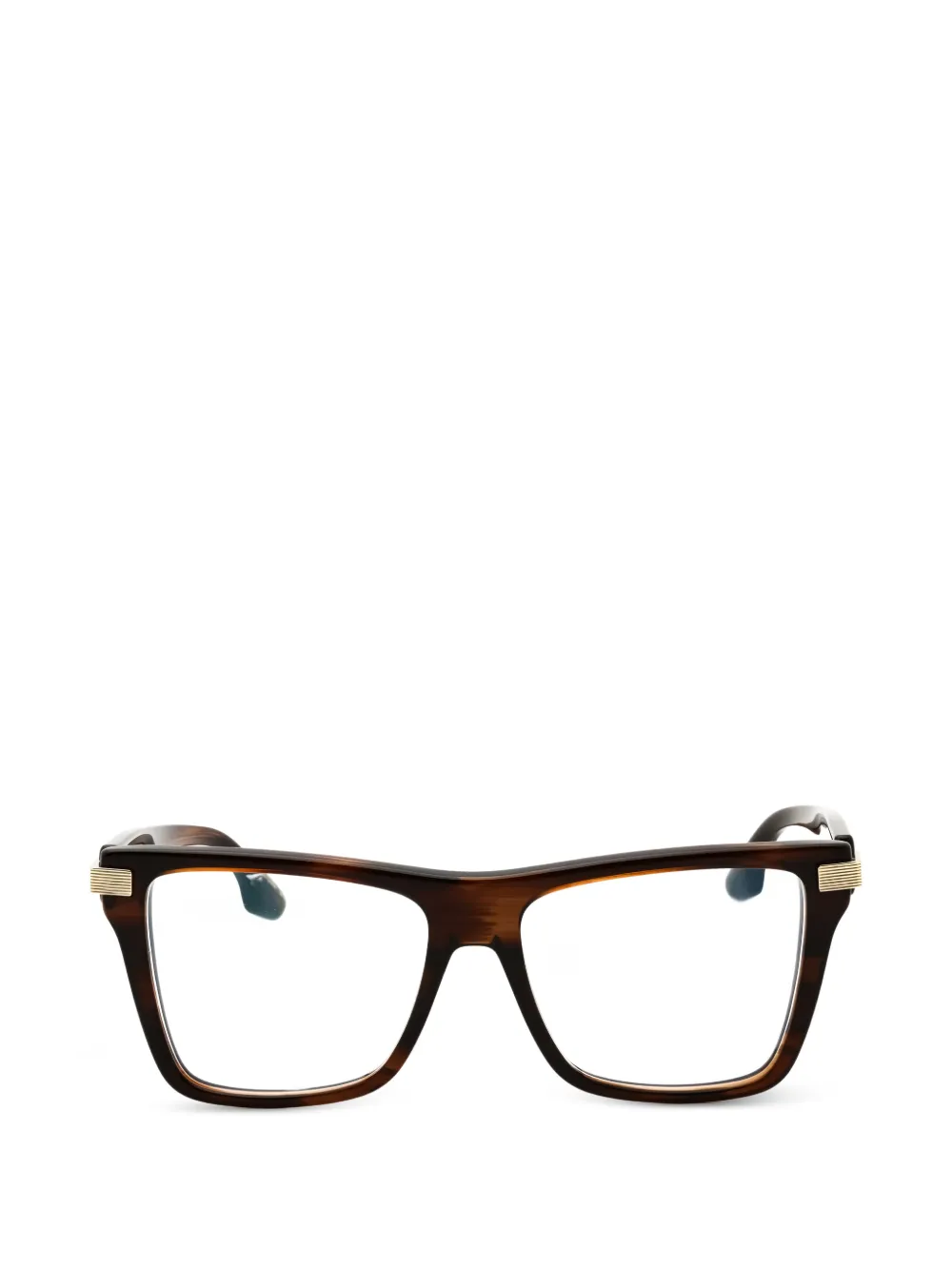 Victoria Beckham Eyewear tortoiseshell-effect square-frame glasses - Marrone