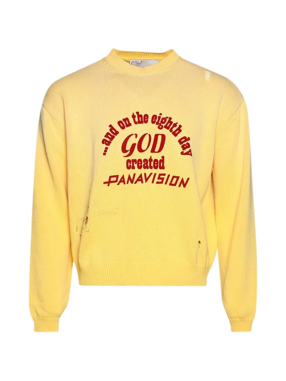Paly Eden distressed graphic-print sweater - Yellow