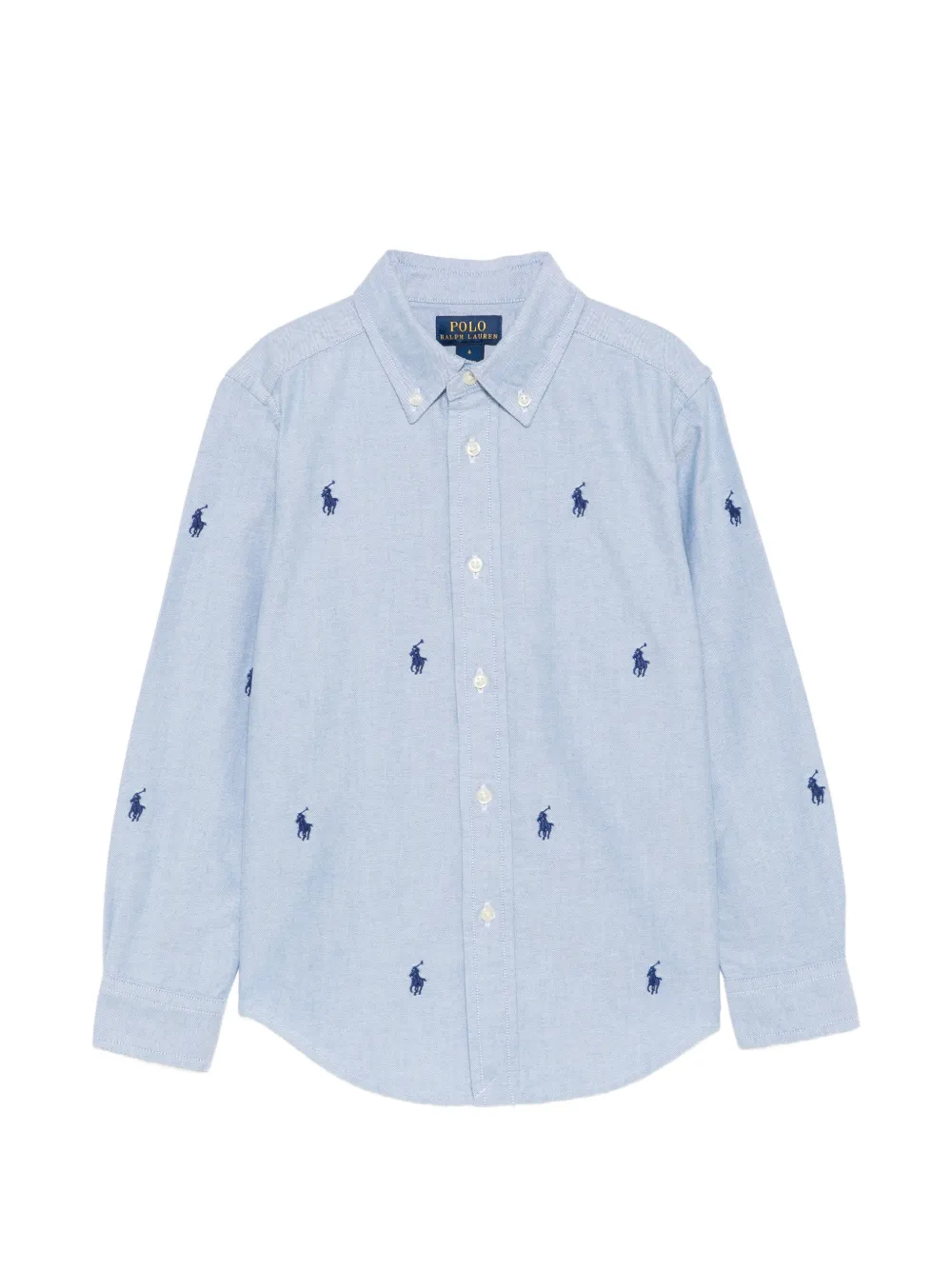 POLO RALPH LAUREN KIDS embroidered-logo button-down shirt - Blu