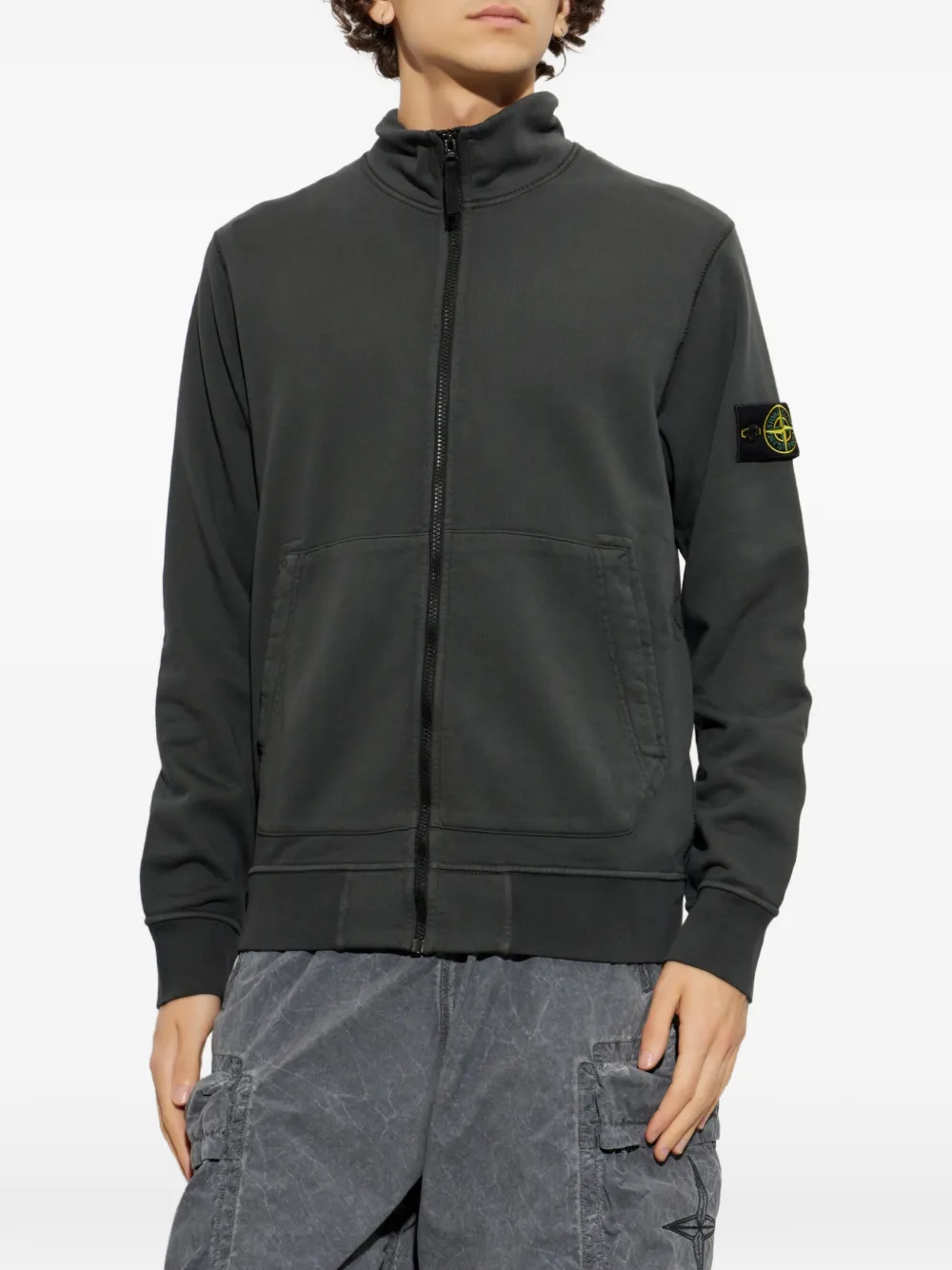 Stone Island 6100063 katoenen-fleece trui Grijs