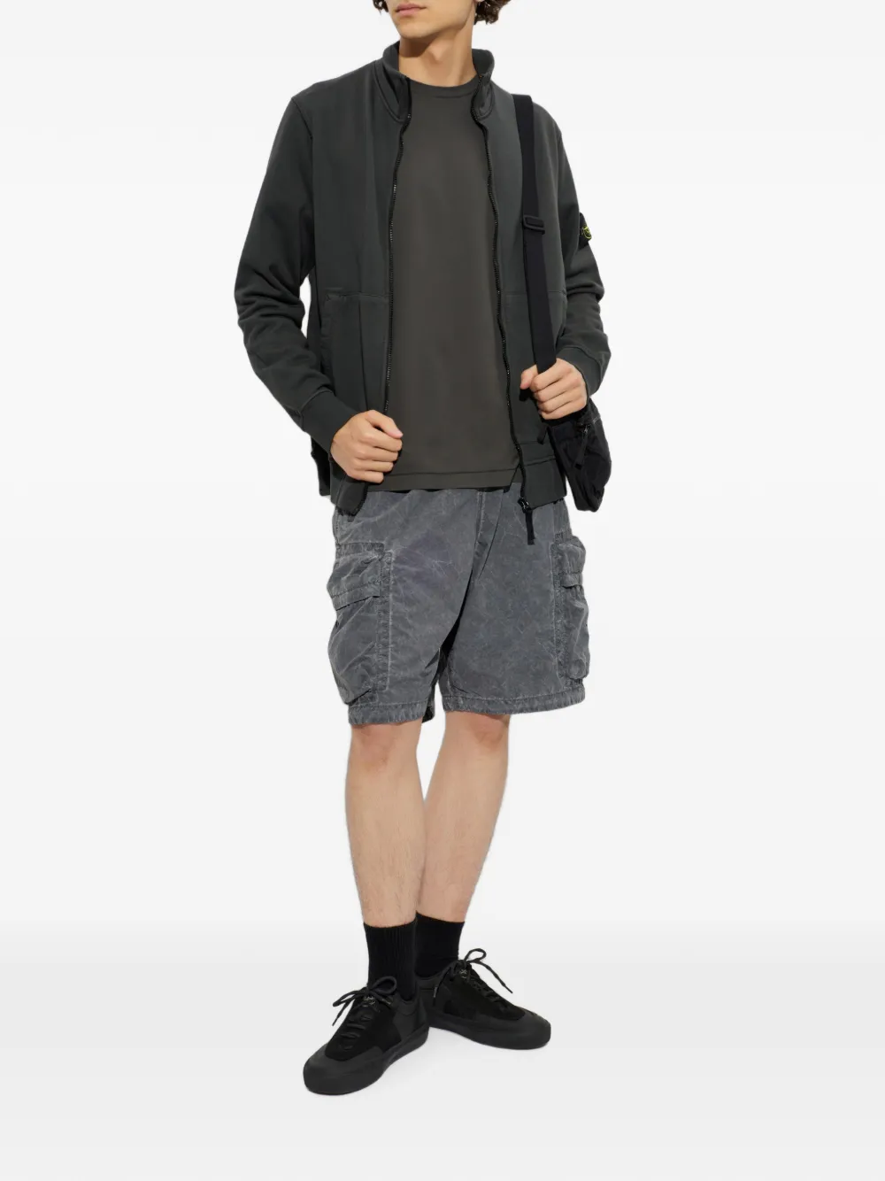 Stone Island 6100063 katoenen-fleece trui Grijs