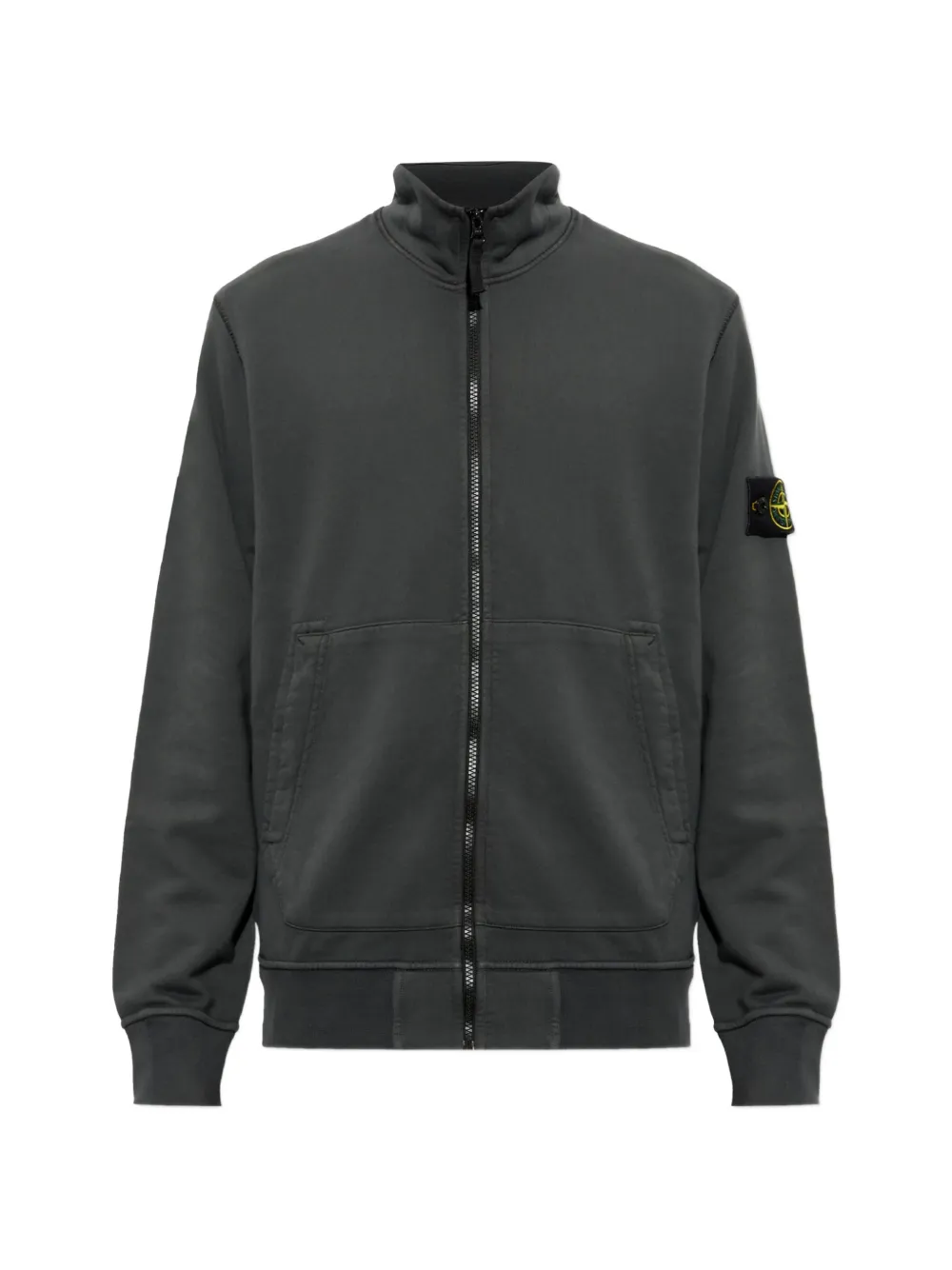 Stone Island 6100063 organic cotton fleece jacket - Grau