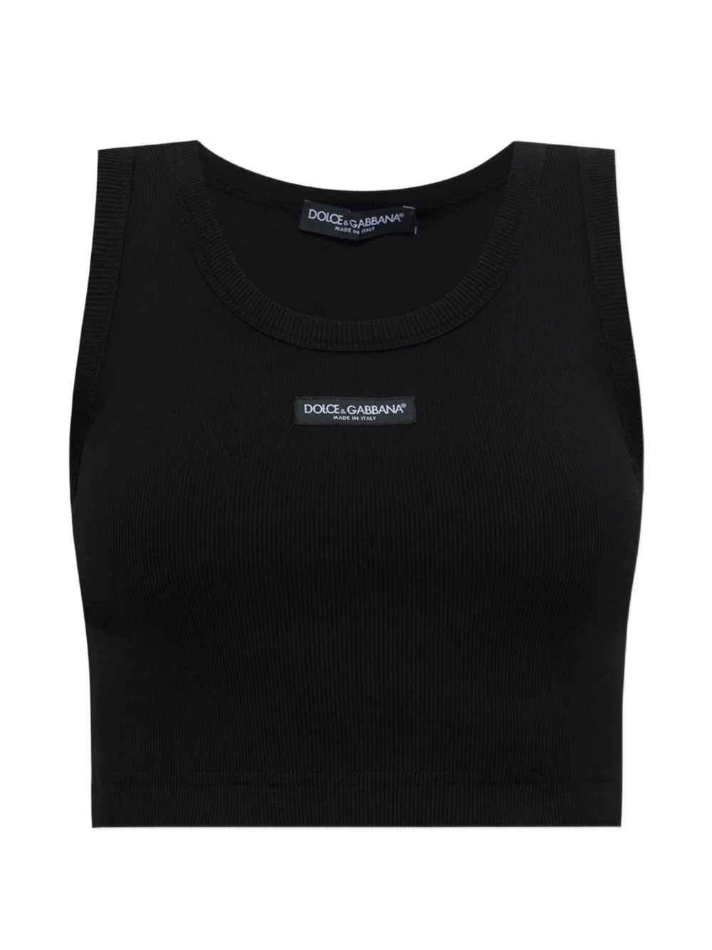 Dolce & Gabbana ribbed cropped top - Nero