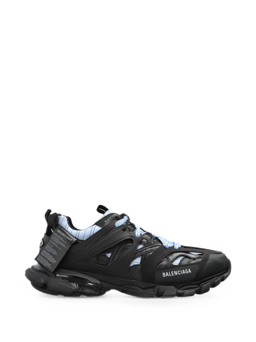 Balenciaga 트랙 셔츠 패널 스니커즈 | 블랙 | Image 1