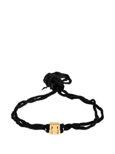 Balenciaga nano ribbon BB chocker in black/ shiny gold