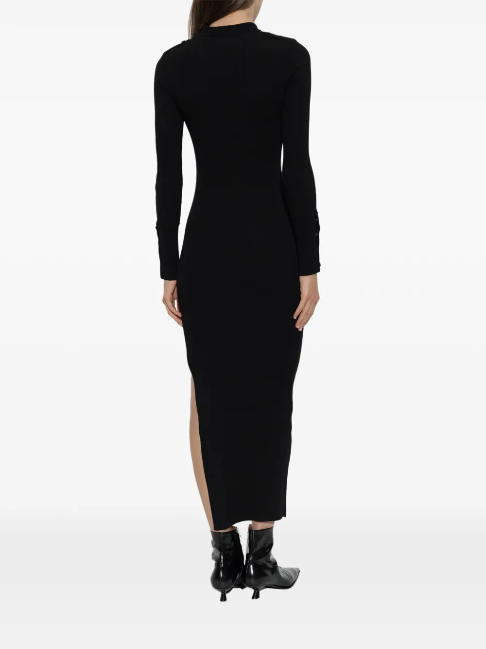 Courrèges Ribgebreide jurk Zwart