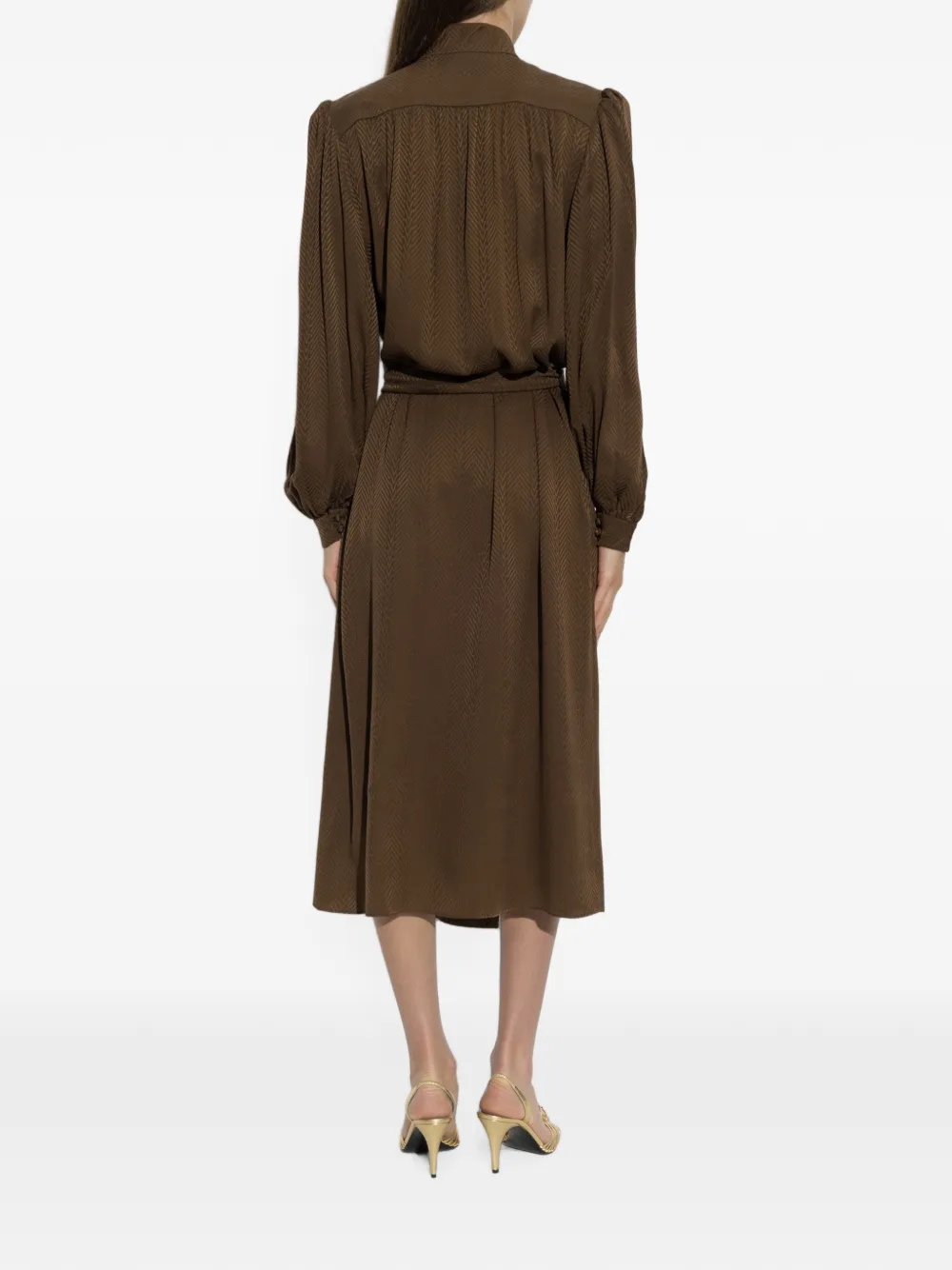 Valentino Garavani Jurk met ceintuur Bruin