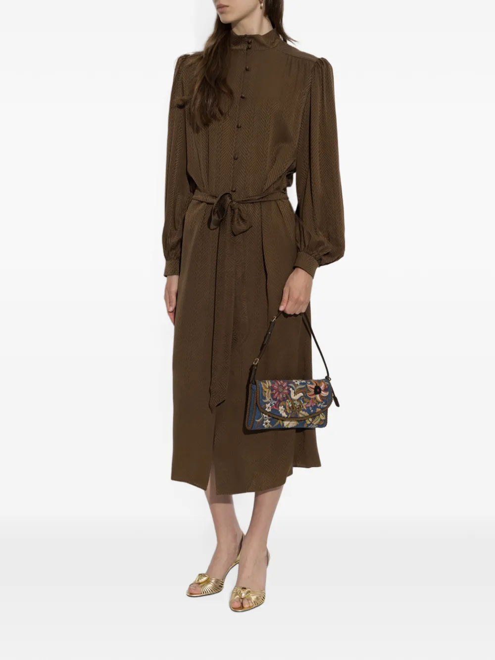 Valentino Garavani Jurk met ceintuur Bruin