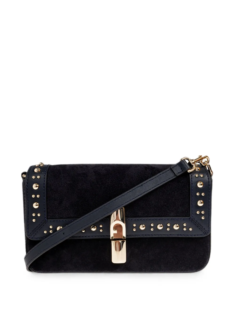 Furla Iride studded shoulder bag - Blau