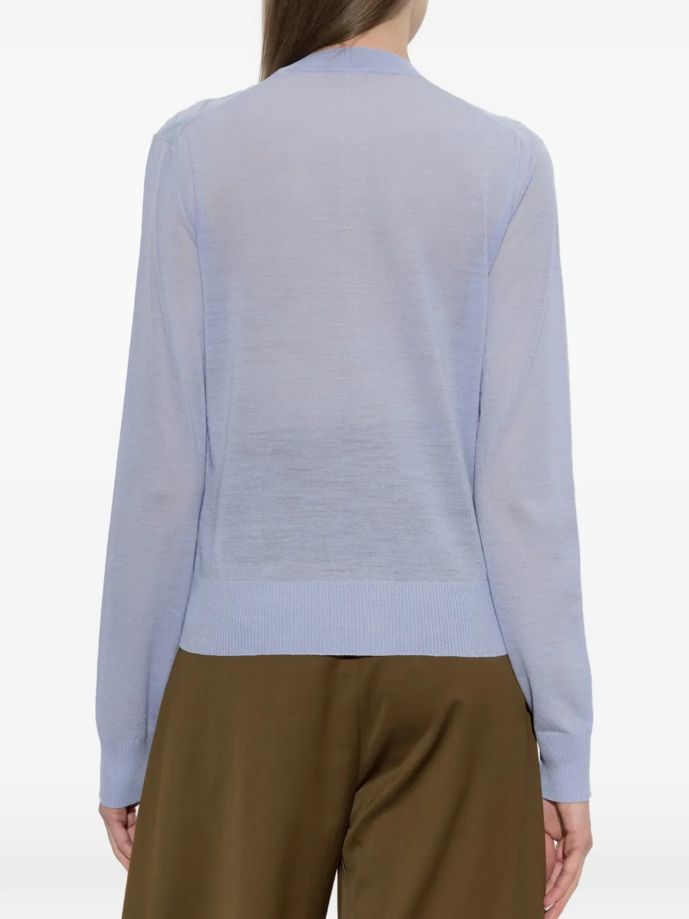 Burberry Wendy gebreid vest met knoopsluiting Blauw