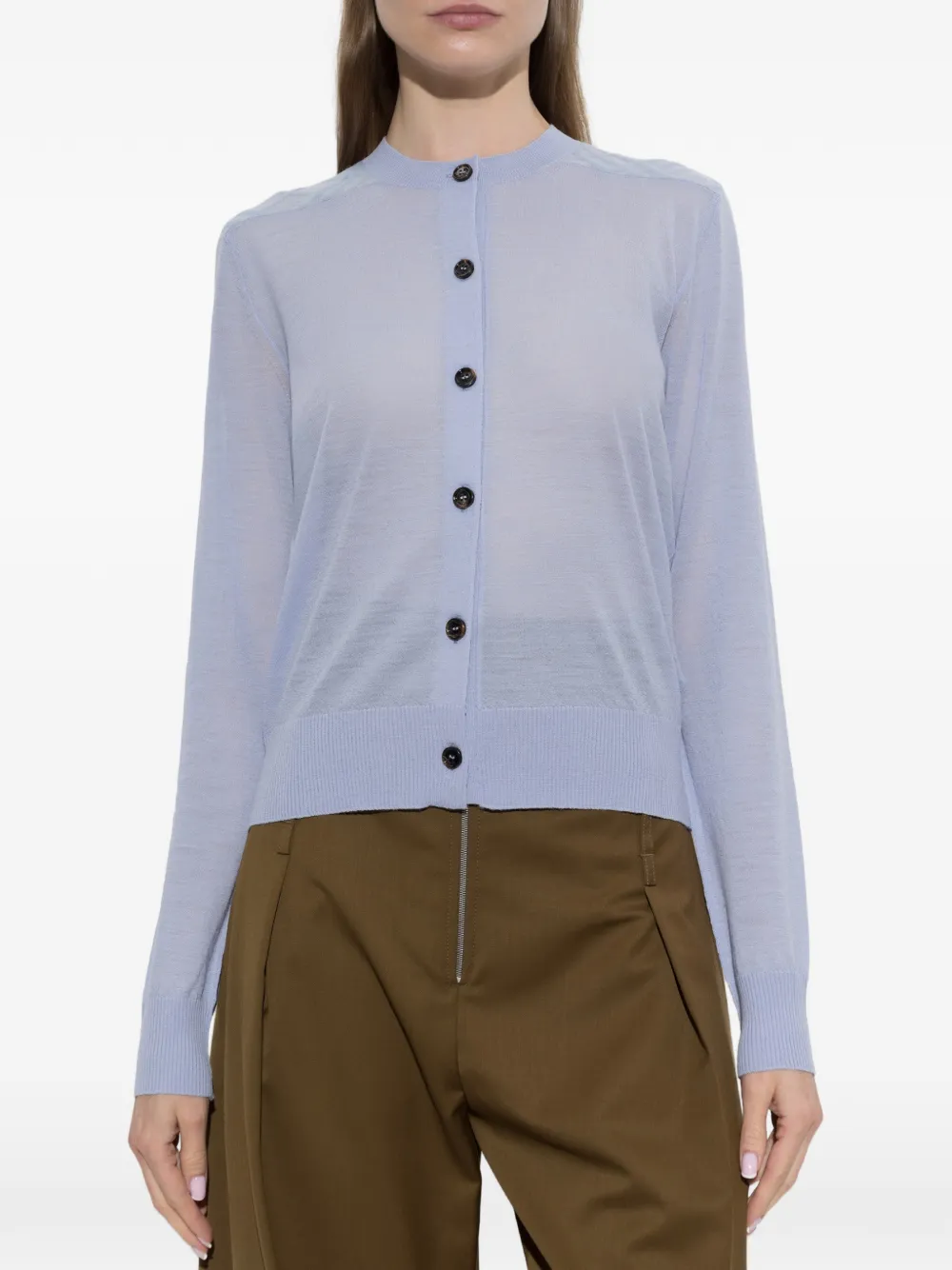 Burberry Wendy gebreid vest met knoopsluiting Blauw