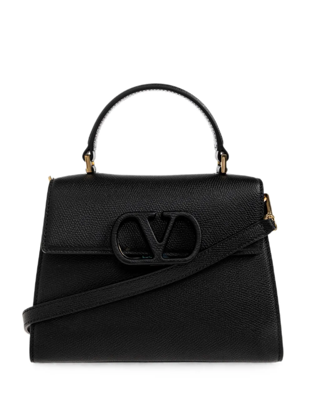 Valentino Garavani VLogo Signature leather tote bag - Nero