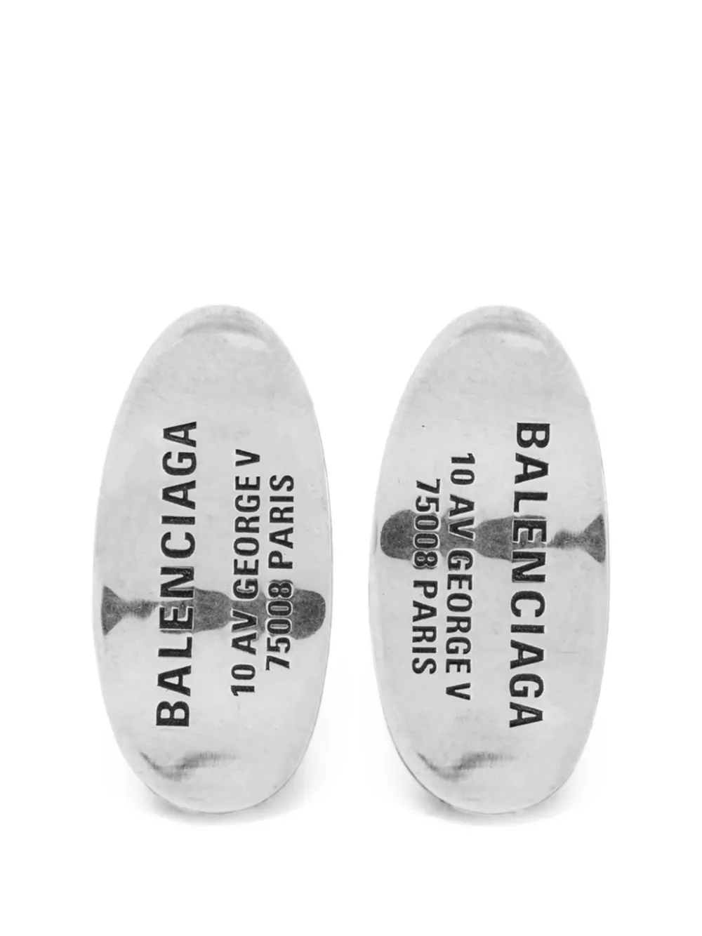 Balenciaga Everyday stud earrings in antique-silver - Argento