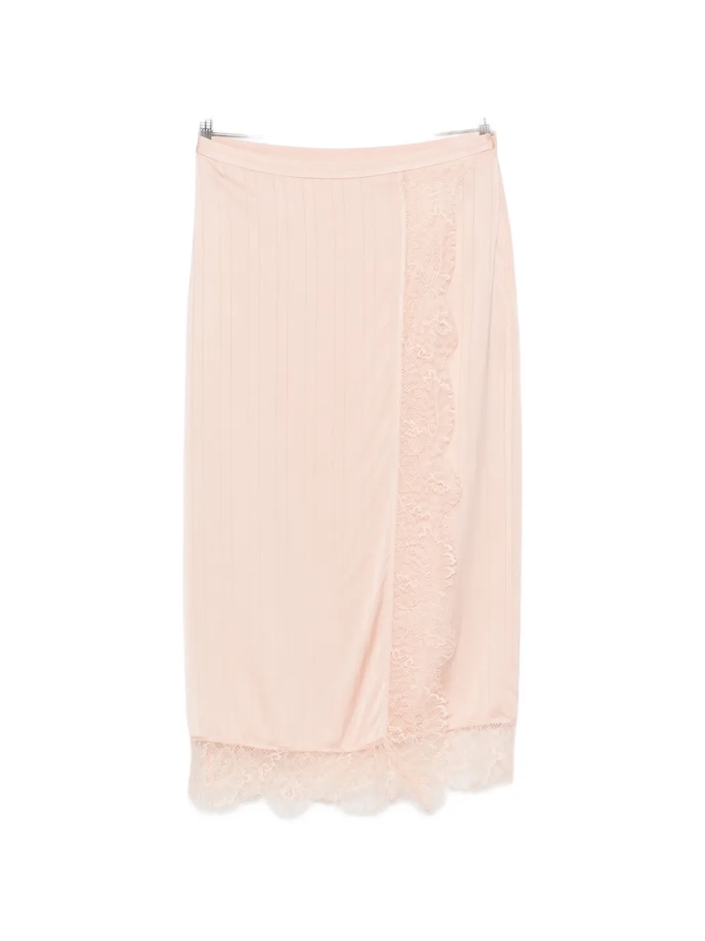 TWINSET lace-trim pleated maxi skirt - Rosa
