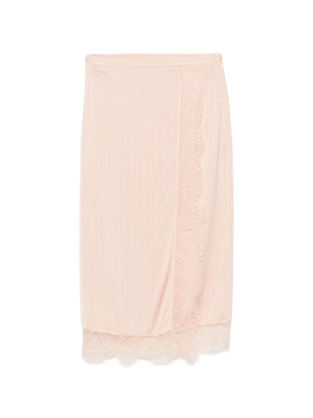 TWINSET lace-trim pleated maxi skirt - Rosa