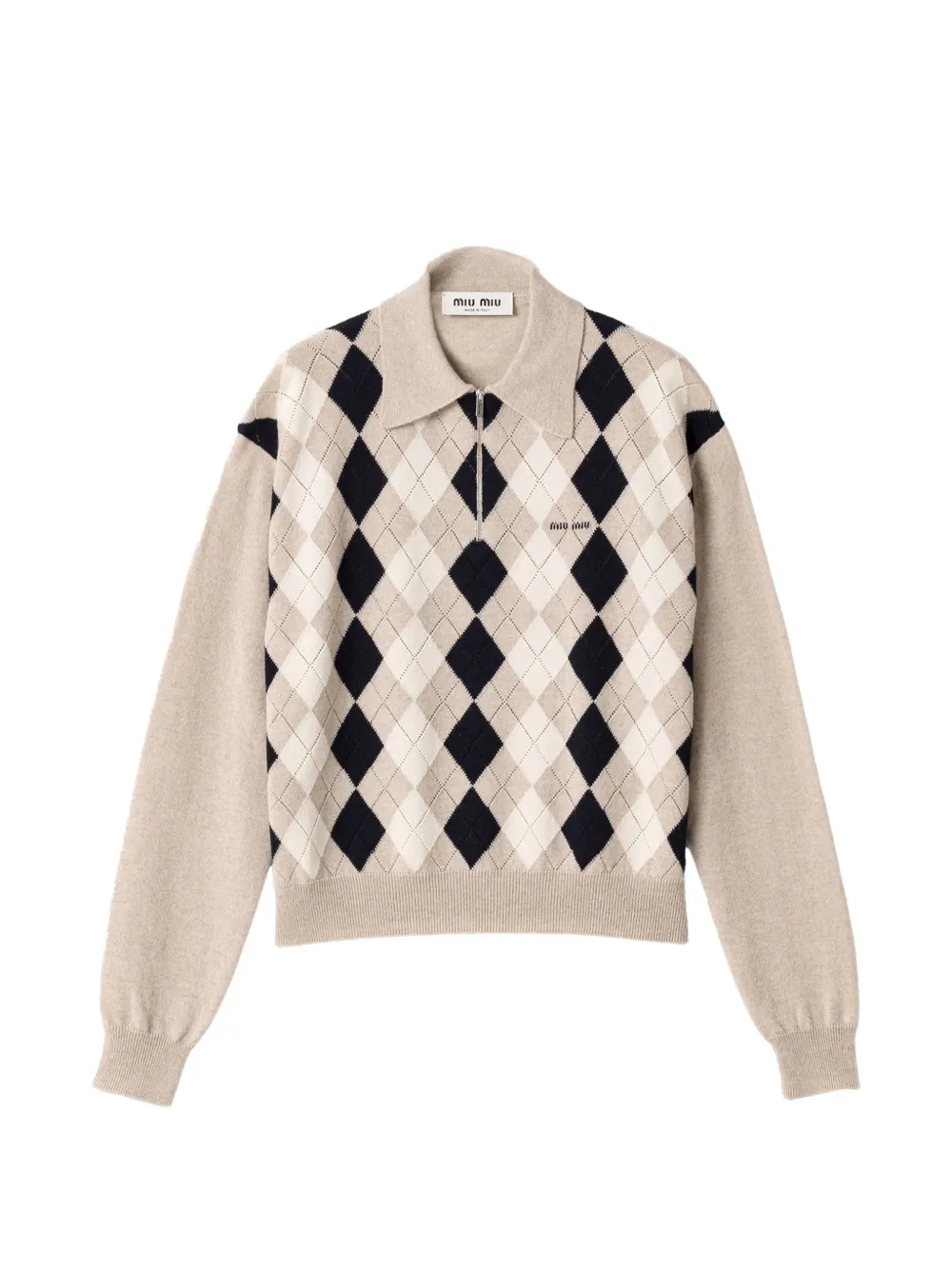 Miu Miu Cashmere polo sweater - Toni neutri