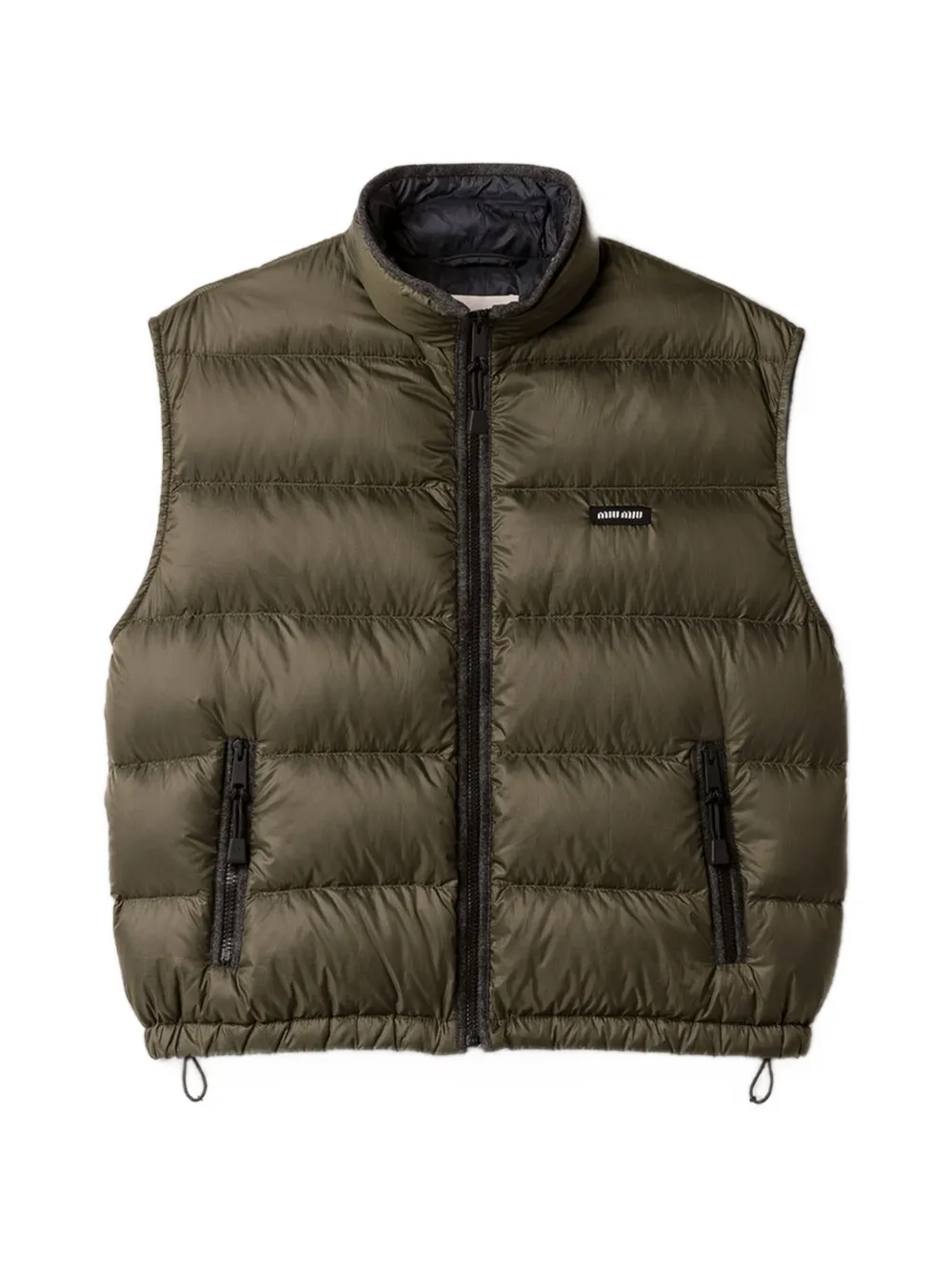 Miu Miu padded light pongé vest - Grün