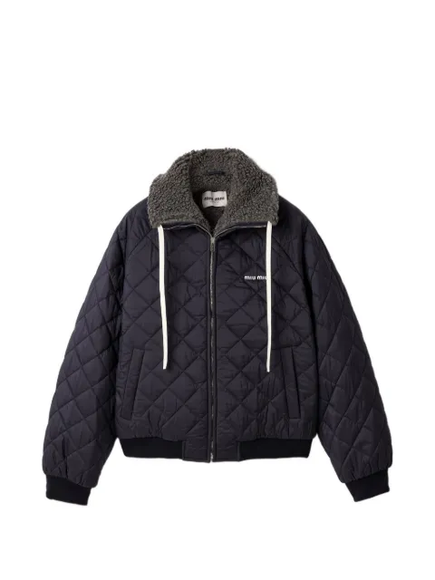 Miu Miu logo-detail padded jacket