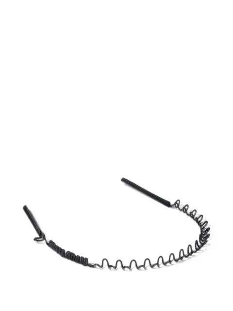 Miu Miu metal and leather headband