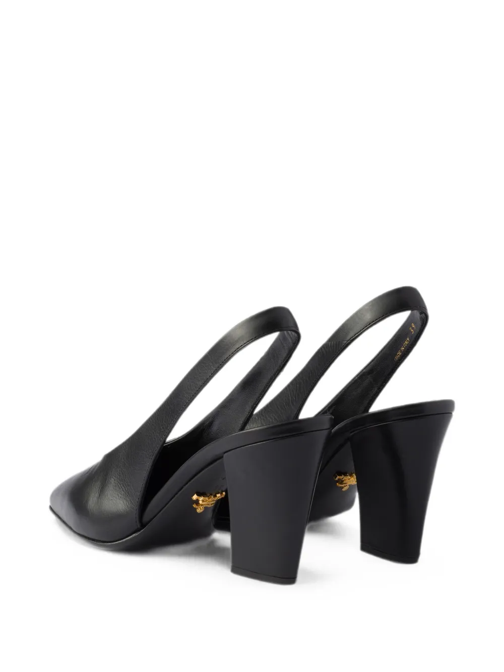 Prada leather slingback pumps Zwart