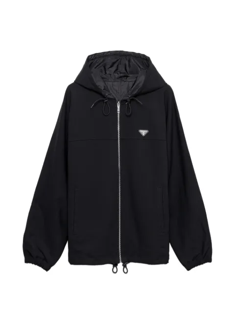Prada chamarra estilo hoodie de tela polar técnica