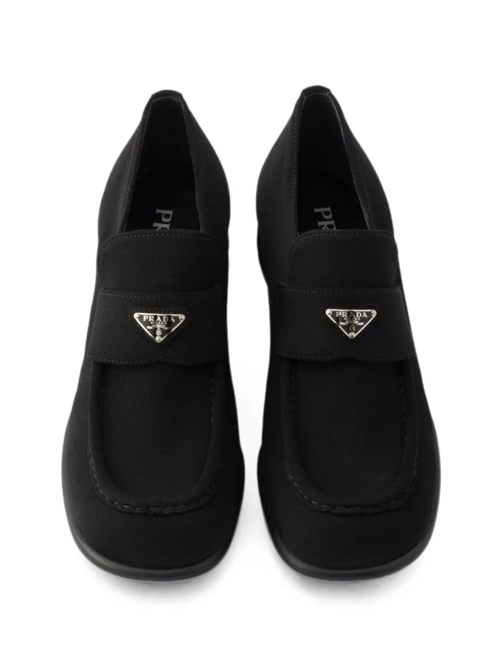 Prada Loafers van stof Zwart