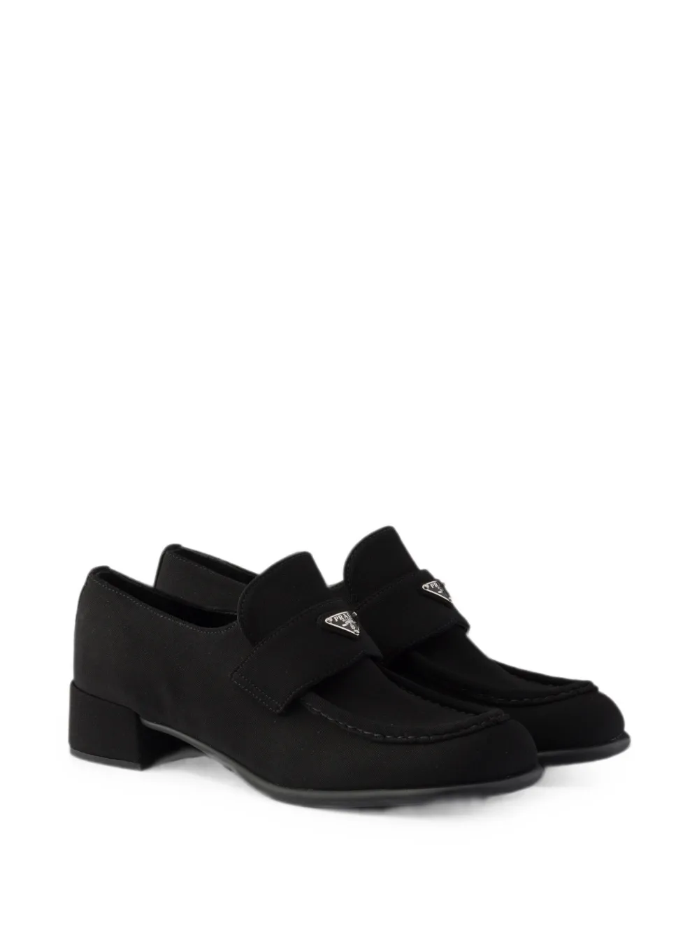 Prada Loafers van stof Zwart