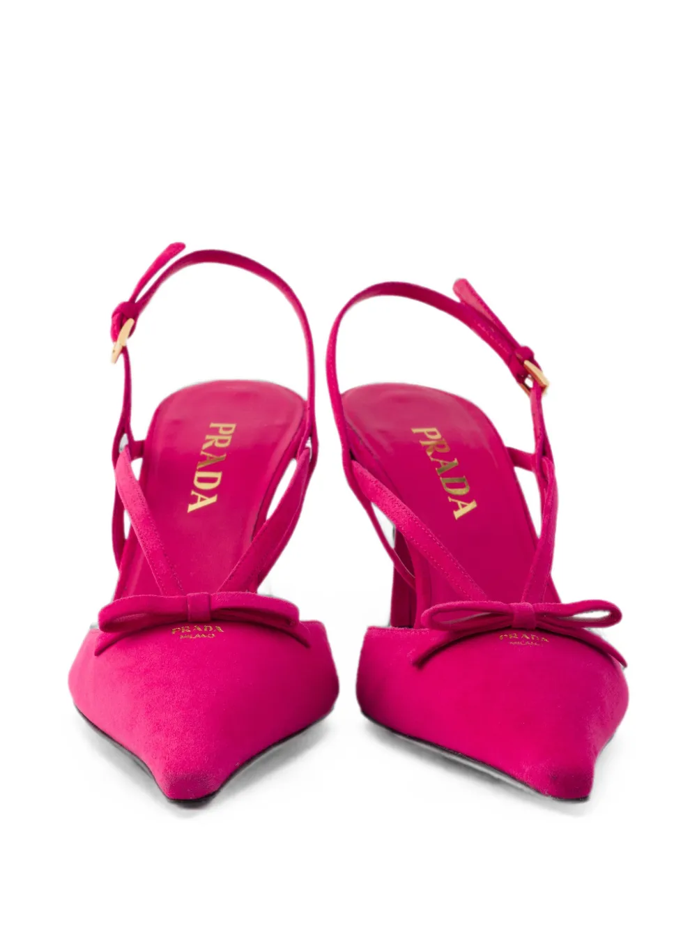 Prada suede slingback pumps Roze