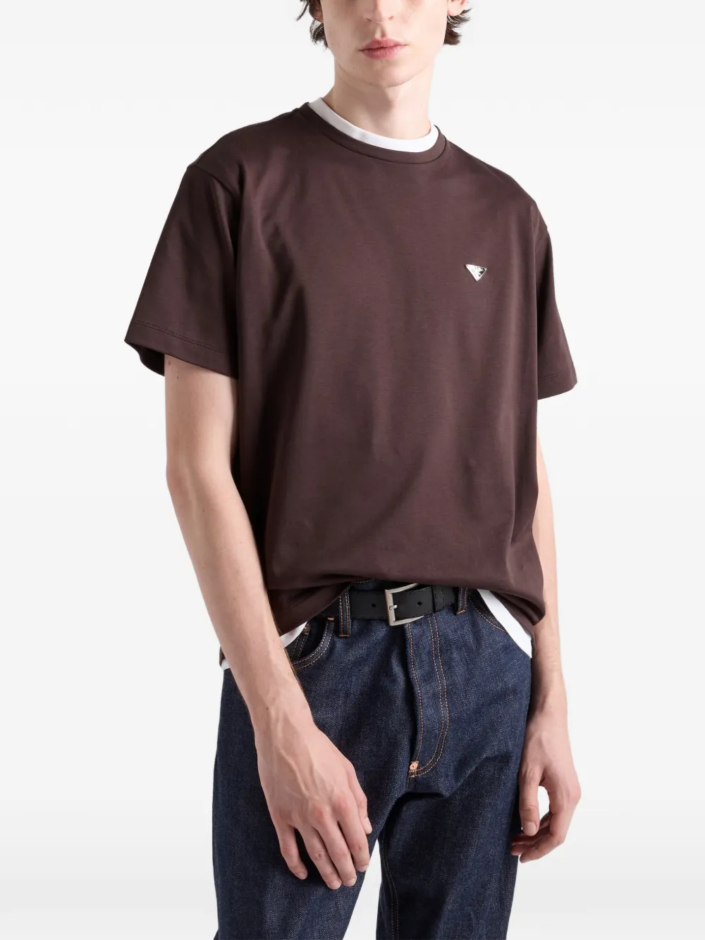 Prada Katoenen T-shirt Bruin