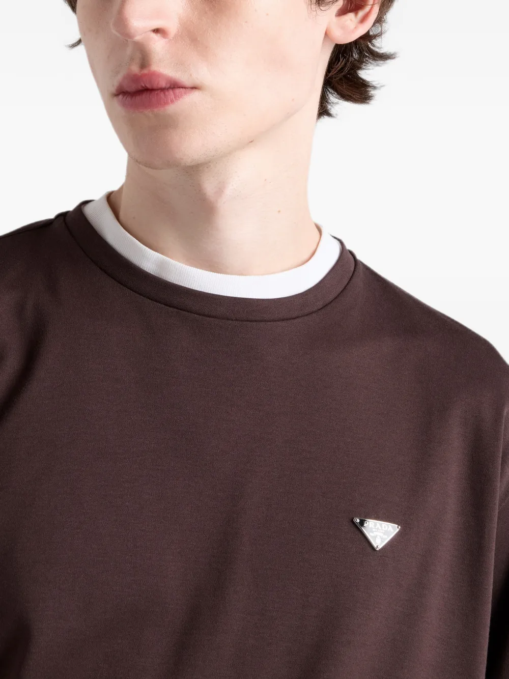 Prada Katoenen T-shirt Bruin