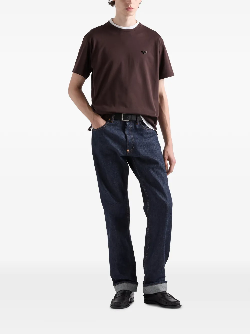 Prada Katoenen T-shirt Bruin