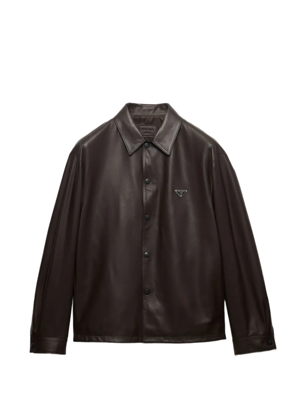 Prada Nappa leather shirt - Braun